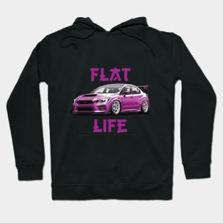 Subaru STI Car Art - Impreza WRX Modified Pink JDM Drift Car Hoodie